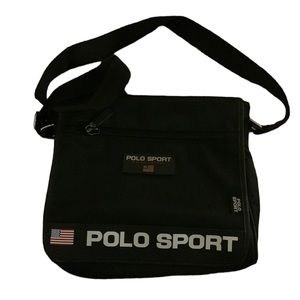 Vintage Polo Sport Messenger Crossbody Bag